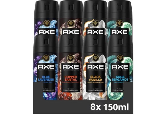 AXE Fine Fragrance Collection set - Deodorant Bodyspray Mix - 8 stuks - Voordeelverpakking