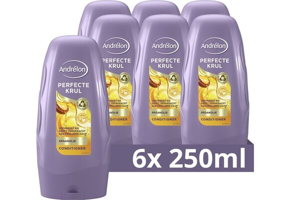 Andrélon Conditioner - Perfecte Krul - verrijkt met arganolie - 6 x 250 ml - Voordeelverpakking