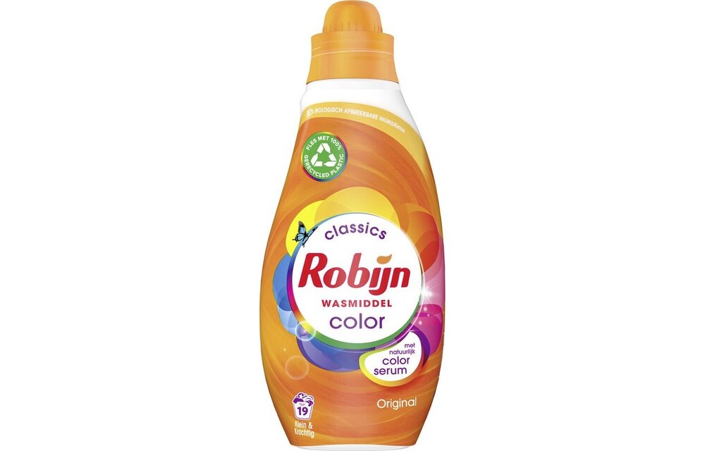Robijn Klein & Krachtig Wasmiddel Color 19 Wasbeurten 665 ml