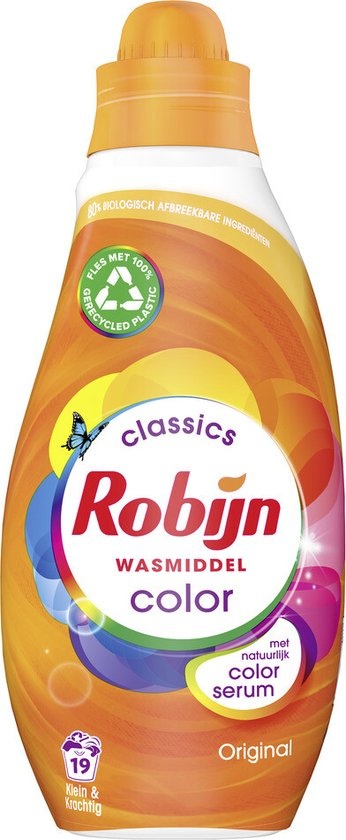 Robijn Klein & Krachtig Wasmiddel Color 19 Wasbeurten 665 ml
