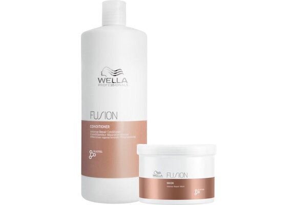 Wella Fusion Conditioner & Haarmasker - Conditioner 1000ml & Haarmasker 500ml - Voordeelverpakking