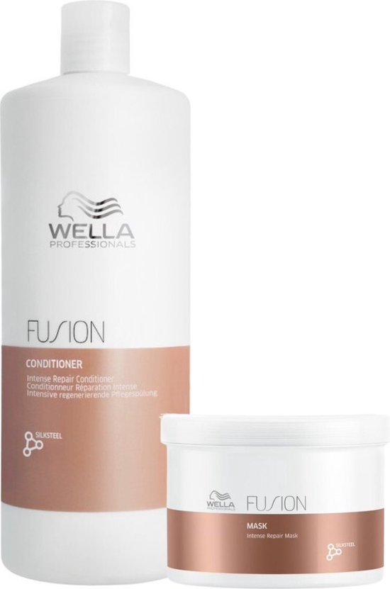 Wella Fusion Conditioner & Haarmasker - Conditioner 1000ml & Haarmasker 500ml - Voordeelverpakking