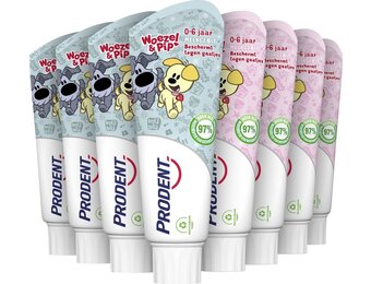 Prodent Kids 0-6 jaar Woezel & Pip Tandpasta - 12 x 75 ml - Voordeelverpakking