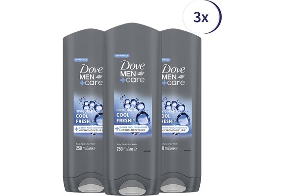 Dove Men Cool Fresh Douchegel - 3 x 250ml - Voordeelverpakking