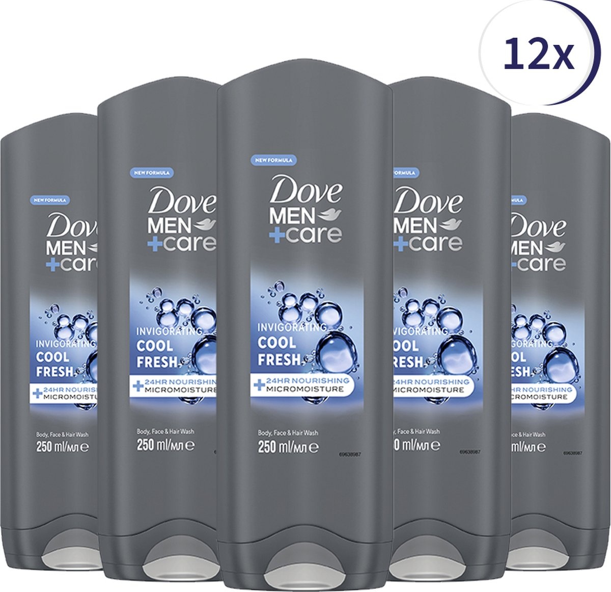 Dove Men Cool Fresh Douchegel - 12 x 250ml - Voordeelverpakking