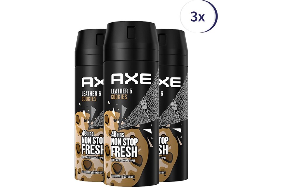 Axe Collision Bodyspray Deodorant - 3 x 150 ml - Voordeelverpakking