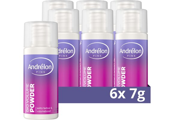 Andrélon Pink Powder - Big Volume - geeft extra textuur en volumeboost - 6 x 7 g