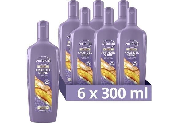 Andrélon Special Amandel Shine Shampoo - 6 x 300 ml - Voordeelverpakking