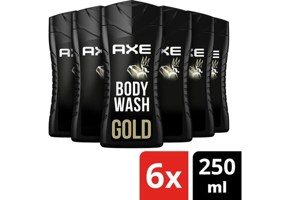 Axe Gold 3-in-1 Douchegel - 6 x 250 ml - Voordeelverpakking