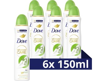 Dove Advanced Care Go Fresh Anti-Transpirant Deodorant Spray - Cucumber & Green Tea - 6 x 150 ml - Voordeelverpakking