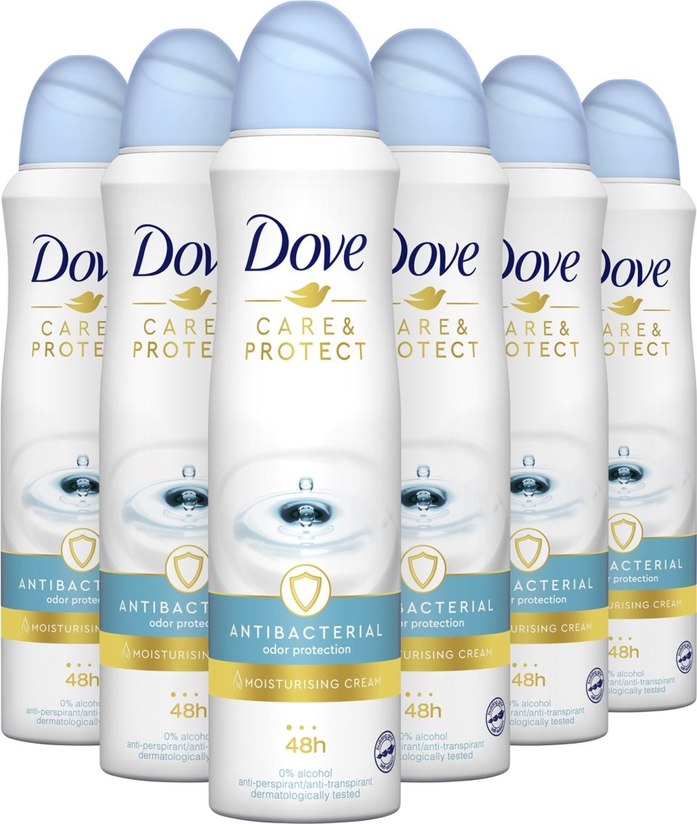 Dove Care & Protect Anti-Transpirant Deodorant Spray - 6 x 150 ml - Voordeelverpakking