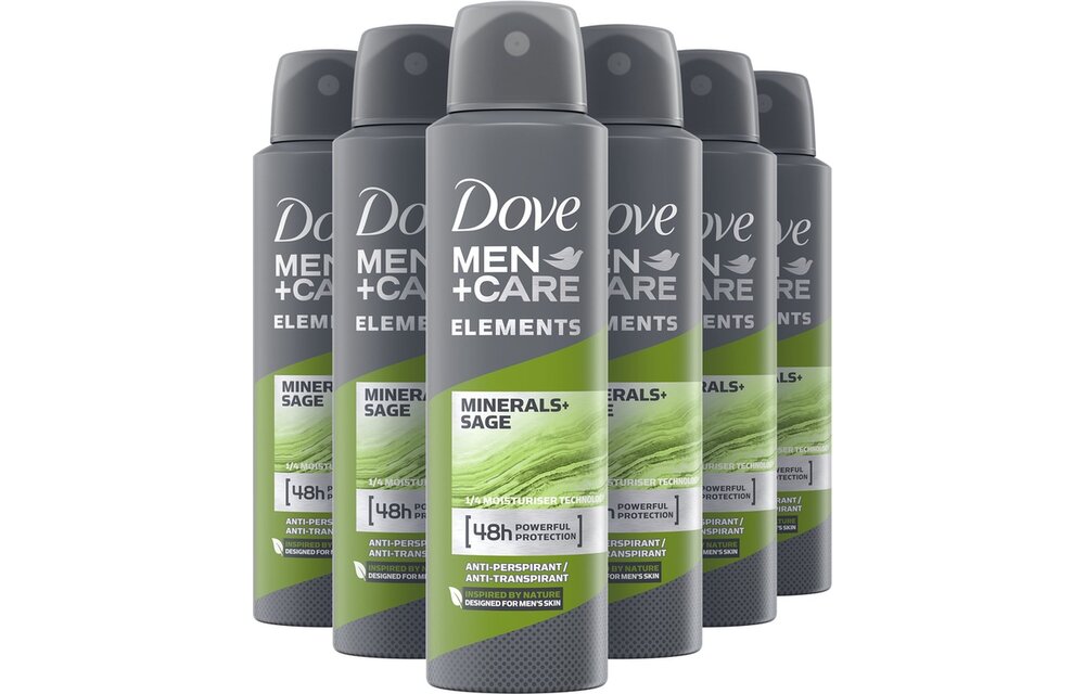 Dove Men+Care Mineral & Sage Deodorant - 6 x 150 ml - Voordeelverpakking