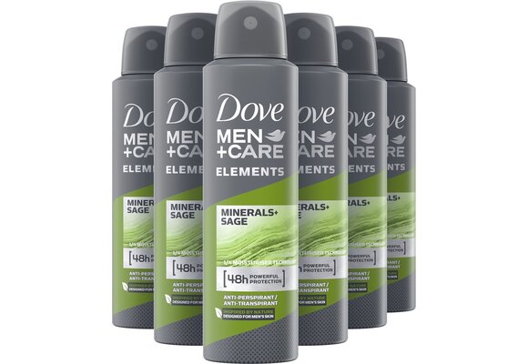 Dove Men+Care Mineral & Sage Deodorant - 6 x 150 ml - Voordeelverpakking