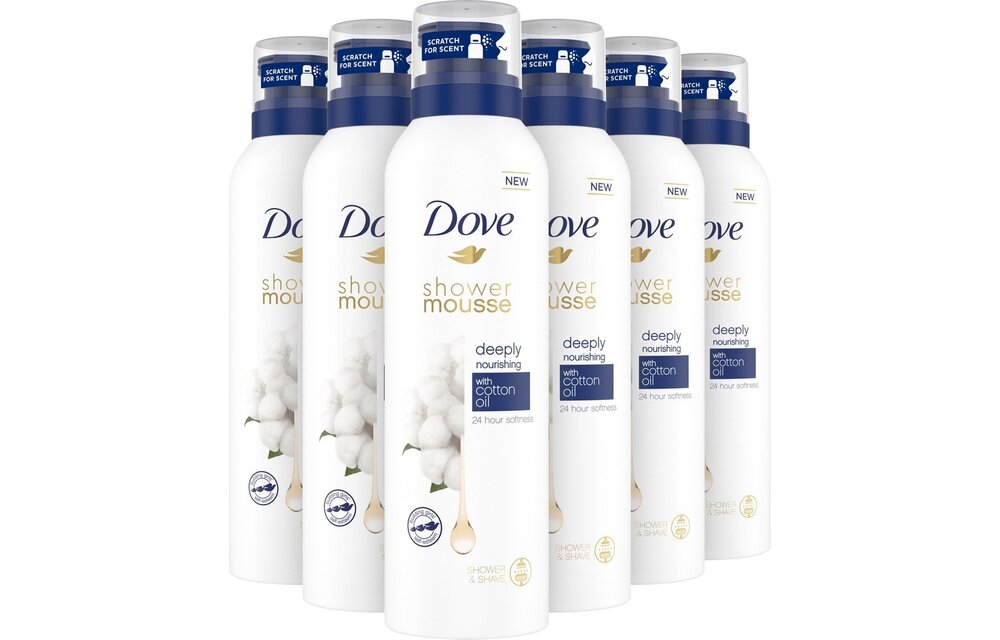 Dove Deeply Nourishing Doucheschuim - 6 x 200 ml - Voordeelverpakking