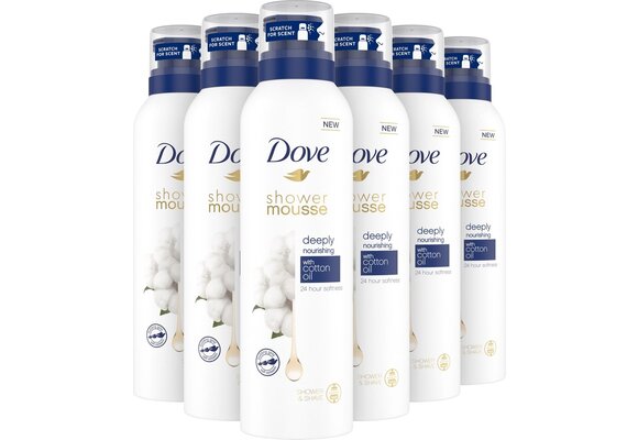 Dove Deeply Nourishing Doucheschuim - 6 x 200 ml - Voordeelverpakking