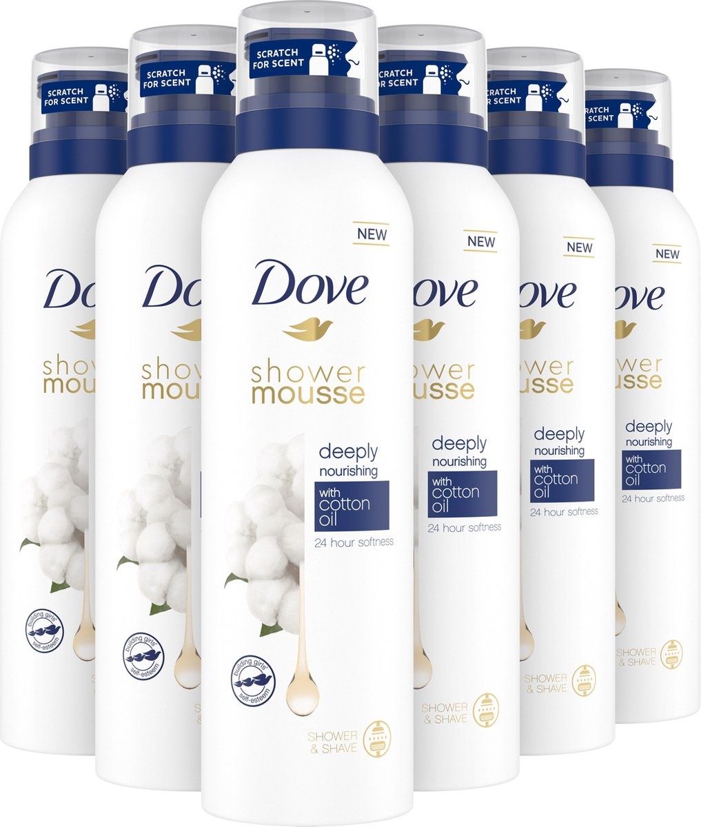 Dove Deeply Nourishing Doucheschuim - 6 x 200 ml - Voordeelverpakking