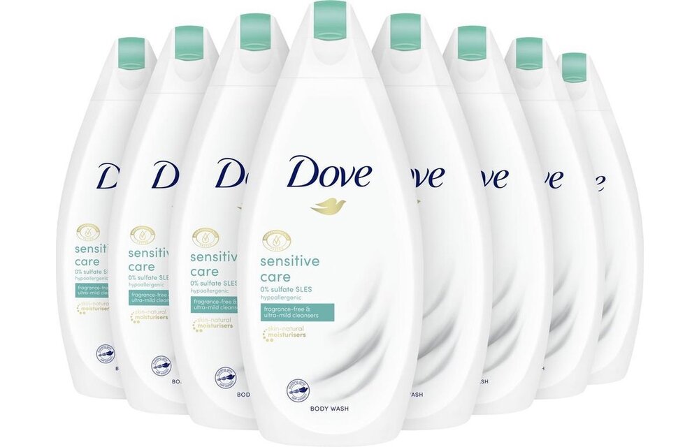 Dove Sensitive Care Body Wash - 6 x 450 ml - Voordeelverpakking