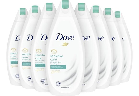 Dove Sensitive Care Body Wash - 6 x 450 ml - Voordeelverpakking