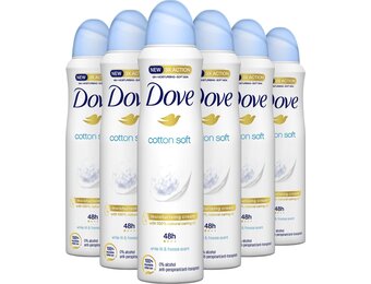 Dove Cotton Soft Anti-transpirant Deodorant Spray - 6 x 150 ml - Voordeelverpakking