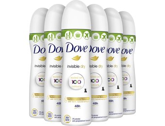 Dove Invisible Dry Anti-transpirant Deodorant - 6 x 75 ml - Voordeelverpakking