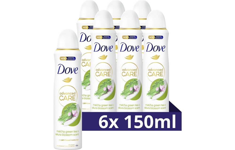 Dove Advanced Care Anti-Transpirant Deodorant Spray - Matcha & Sakura - 6 x 150 ml - Voordeelverpakking