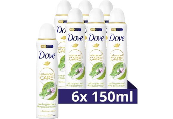 Dove Advanced Care Anti-Transpirant Deodorant Spray - Matcha & Sakura - 6 x 150 ml - Voordeelverpakking