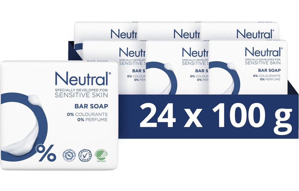 Neutral Zeep - 0% - bevat 0% parfum en 0% kleurstoffen - 12 x 2 stuks