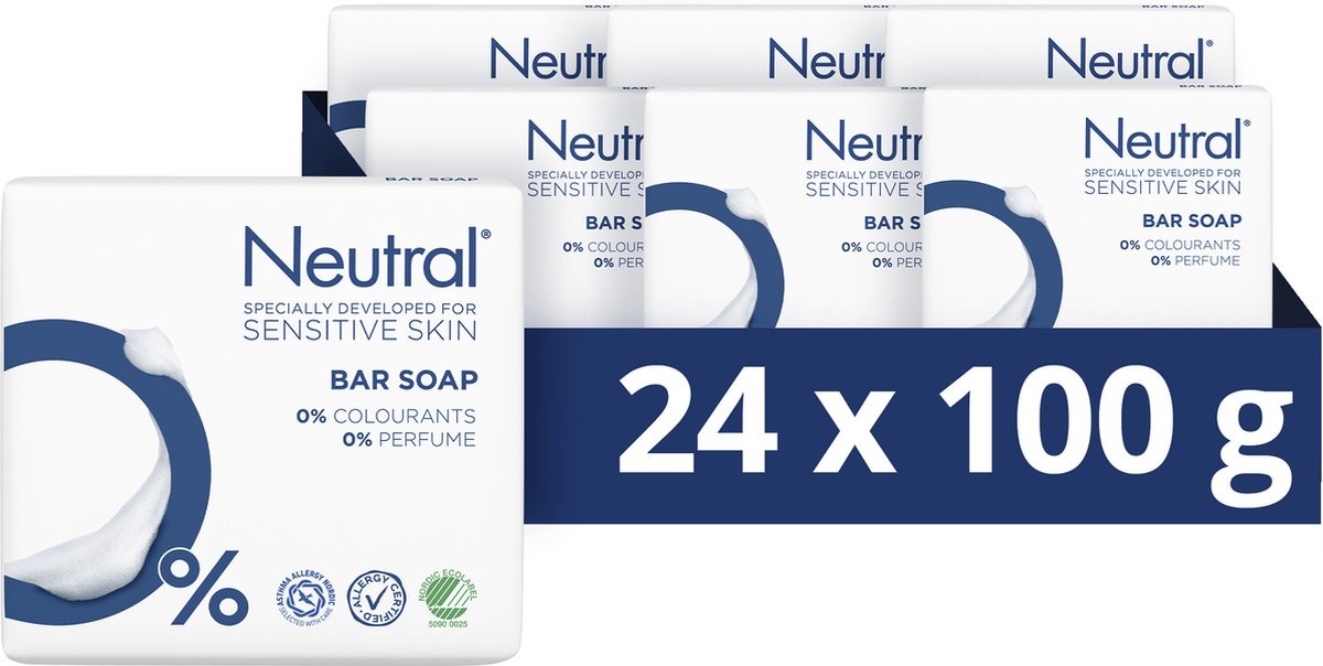 Neutral Zeep - 0% - bevat 0% parfum en 0% kleurstoffen - 12 x 2 stuks