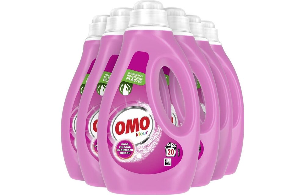 Omo Kleur Vloeibaar Wasmiddel - 6 x 20 wasbeurten - Voordeelverpakking