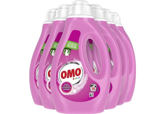 Omo Kleur Vloeibaar Wasmiddel - 6 x 20 wasbeurten - Voordeelverpakking