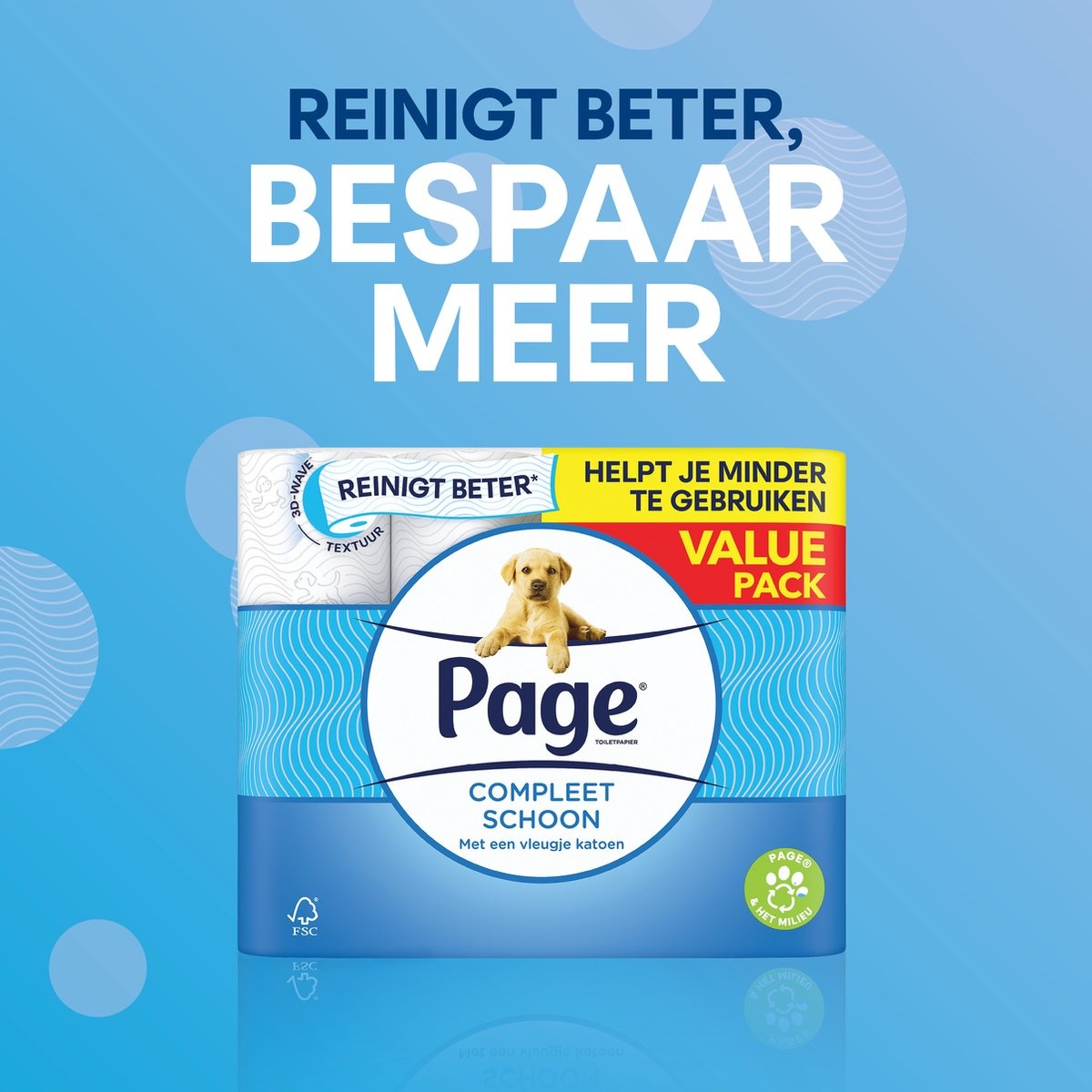 Page toiletpapier - 96 rollen - Compleet Schoon wc papier - met een vleugje katoen