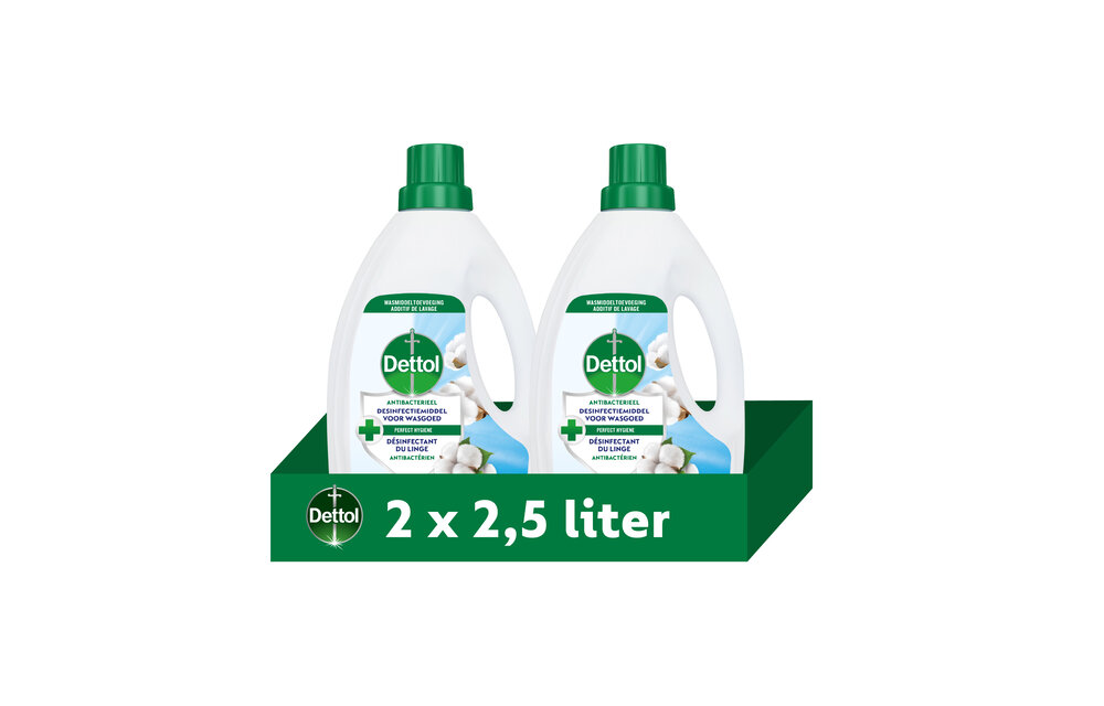 Dettol Toevoeging bij de was "Fris" 2,5L - 2 Stuks - Voordeelverpakking