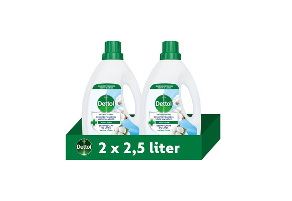 Dettol Toevoeging bij de was "Fris" 2,5L - 2 Stuks - Voordeelverpakking