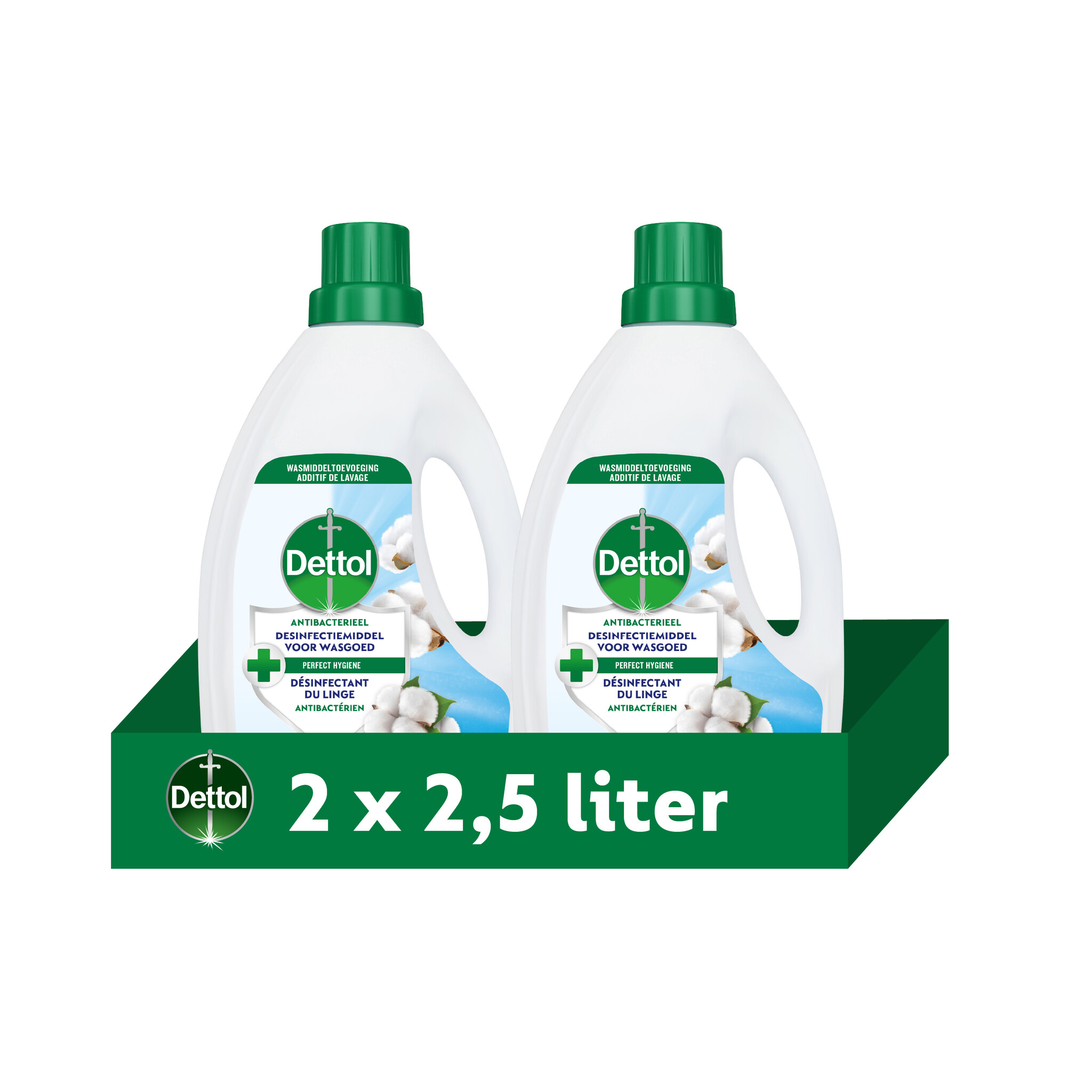 Dettol Toevoeging bij de was "Fris" 2,5L - 2 Stuks - Voordeelverpakking