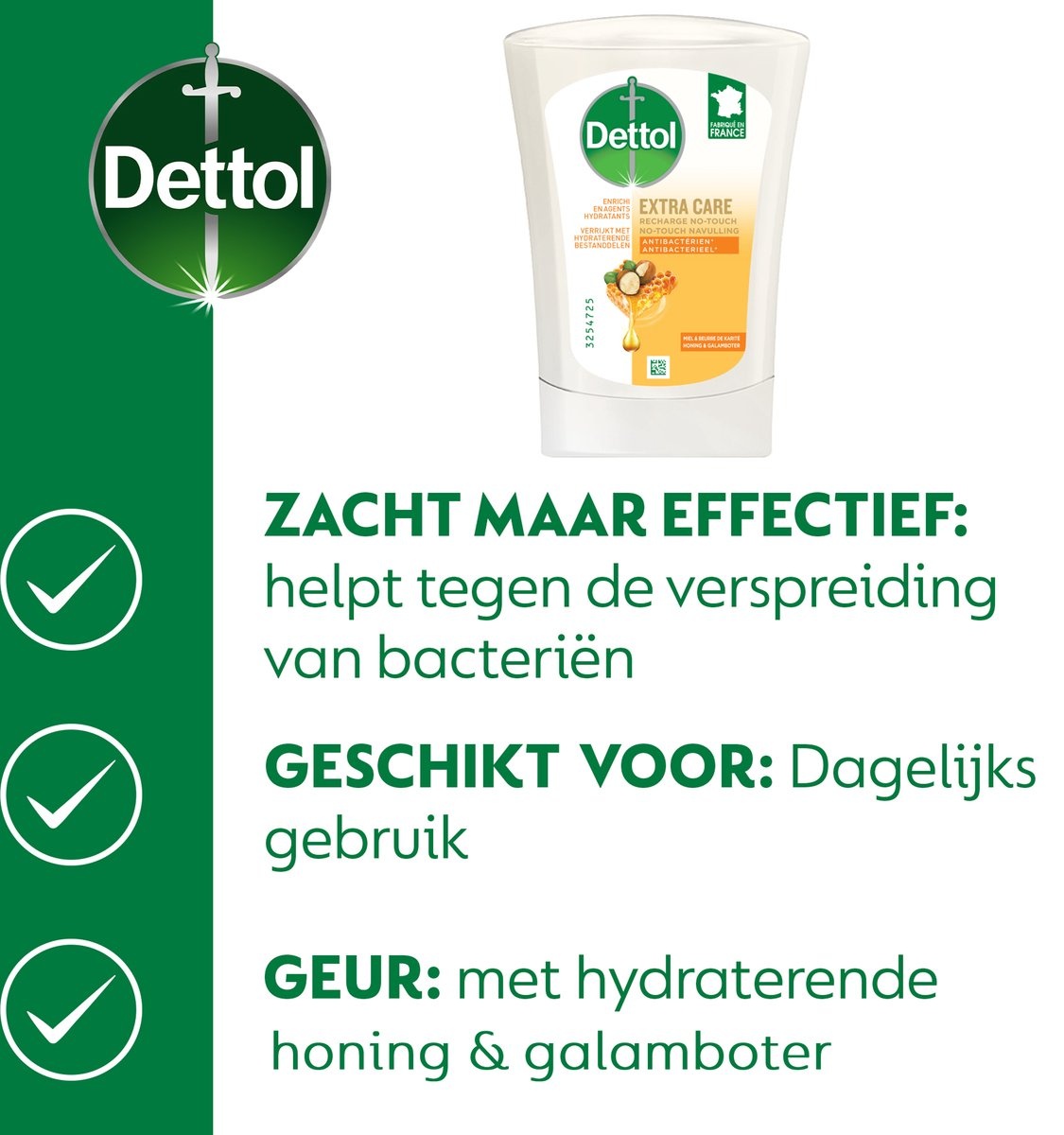 Dettol No-Touch Navulling - Aloe Vera - Extra Care Honey & Sheabutter - Sheabutter - 250ML x 9