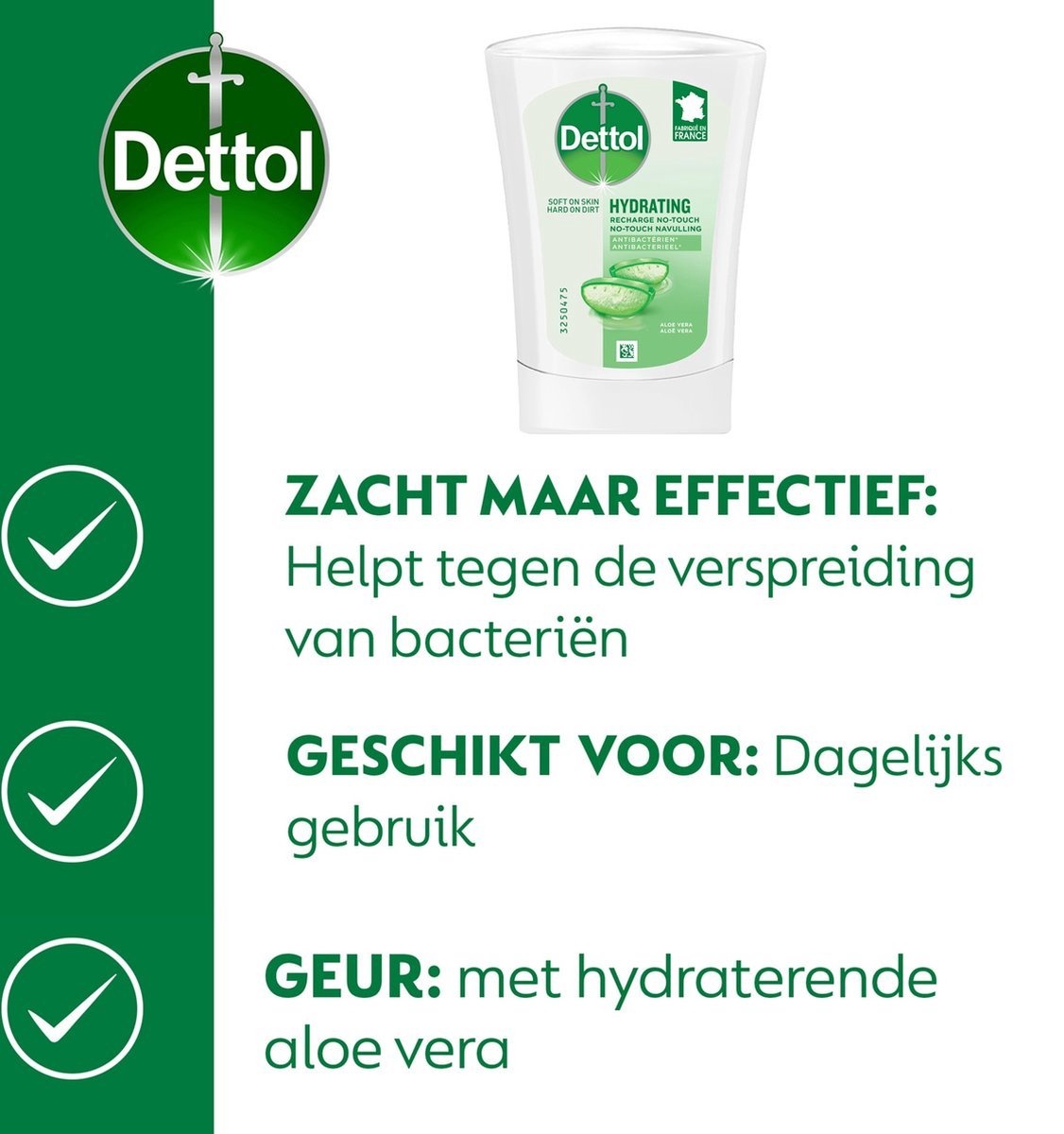 Dettol No-Touch Navulling - Aloe Vera - Extra Care Honey & Sheabutter - Sheabutter - 250ML x 9