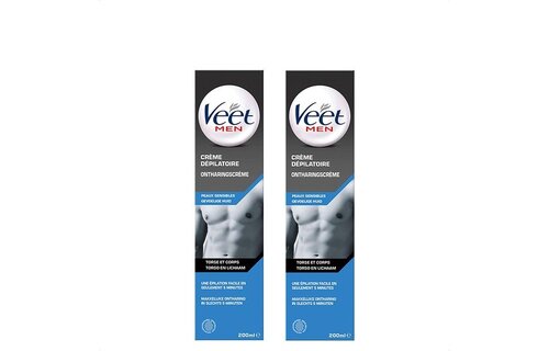 Veet Ontharingscreme man - 200ml x2 Stuks - Voordeelverpakking