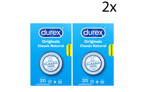 Durex Condooms Classic Natural 20st x2