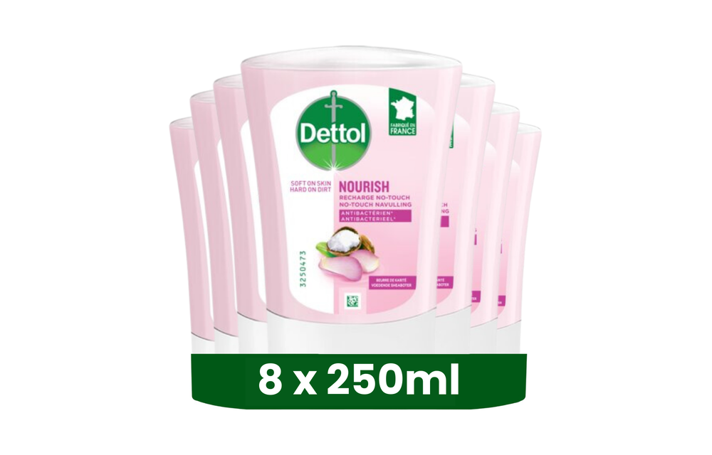 Dettol No Touch Refill Sheabutter 250ML - 8 Stuks - Voordeelverpakking