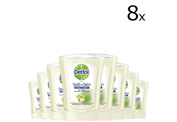 Dettol No Touch Refill Hydrating Aloe Vera 250ML - 8 Stuks - Voordeelverpakking