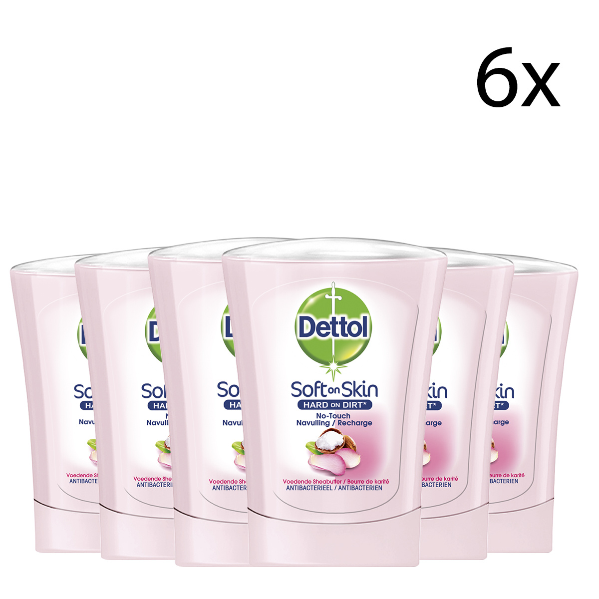 Dettol No Touch Refill Sheabutter 250ML - 6 Stuks - Voordeelverpakking