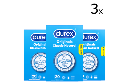 Durex Condooms Classic Natural 20st x3
