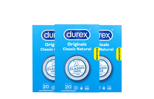 Durex Condooms Classic Natural 20st x3