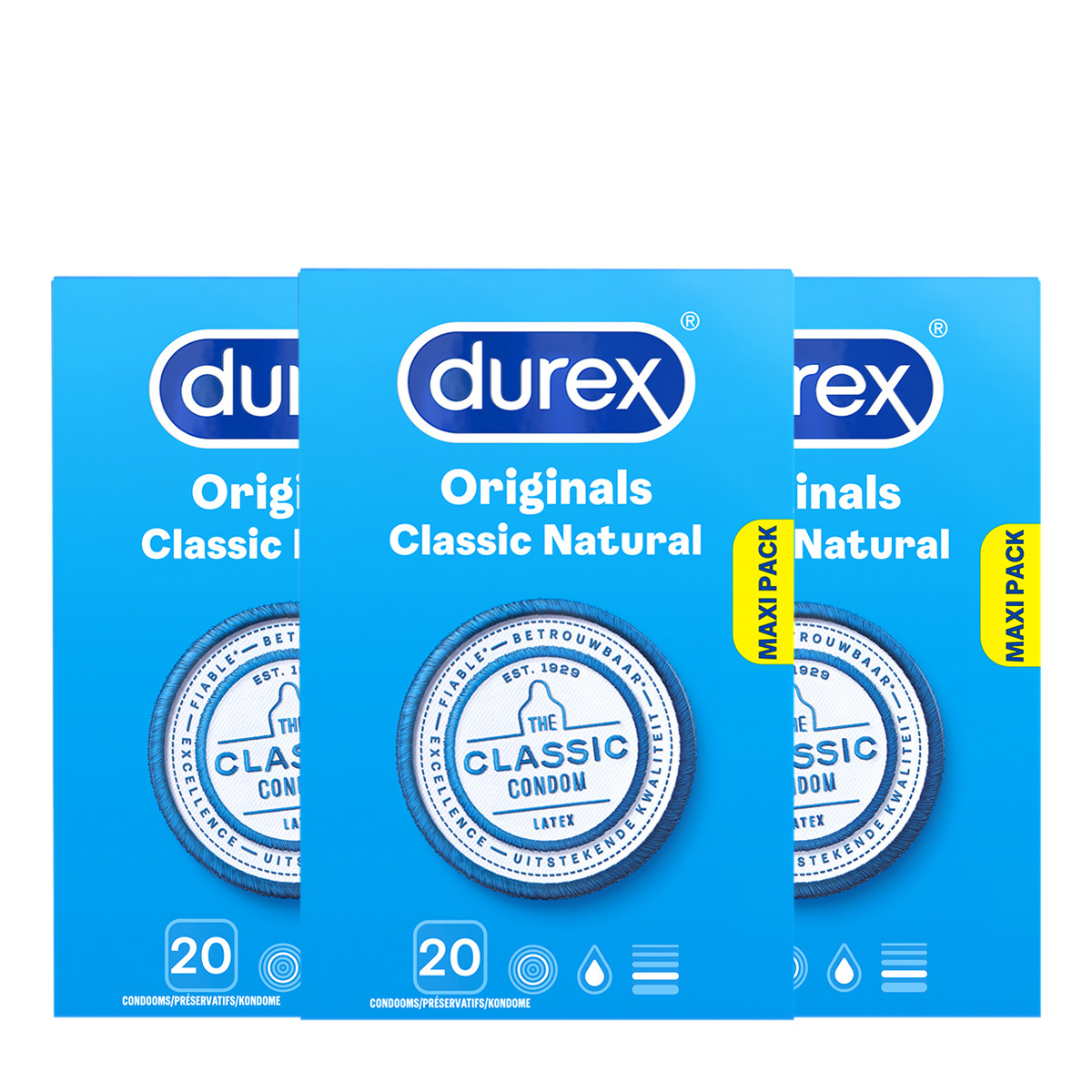 Durex Condooms Classic Natural 20st x3
