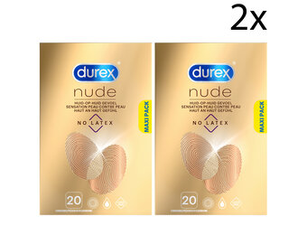 Durex Condooms Nude - Latexvrij - 20 stuks - 2 Stuks - Voordeelverpakking