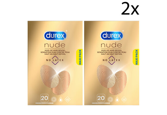 Durex Condooms Nude - Latexvrij - 20 stuks - 2 Stuks - Voordeelverpakking