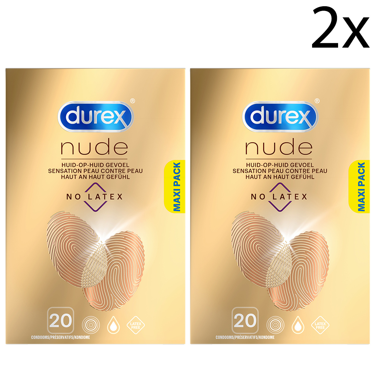 Durex Condooms Nude No Latex 20st x2
