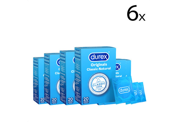 Durex Condooms Classic Natural 20st - 6 Stuks - Voordeelverpakking