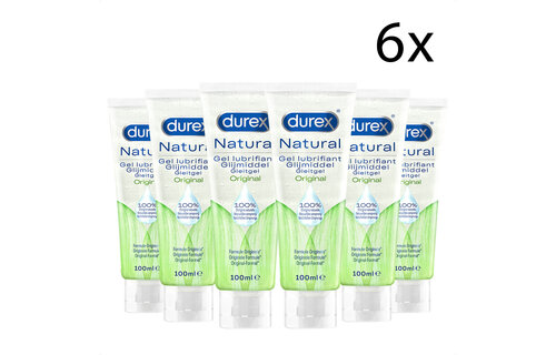 Durex Glijmiddel Natural - 100% natuurlijk - 100 ml x6