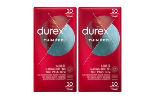 Durex Condooms Thin Feel Close Fit 10st - 2 Stuks - Voordeelverpakking